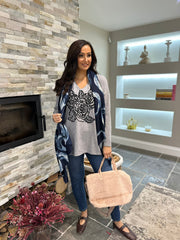 Grey Rose Design Knit Top Tilly