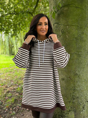 Chocolate Striped Hoodie Eleanor