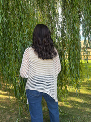 Stone Asymmetric Loose Knit Melody