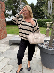 Stone Stripe Knit Jumper Nicole