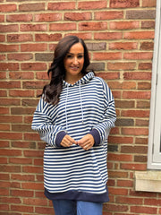 Navy Striped Hoodie Eleanor