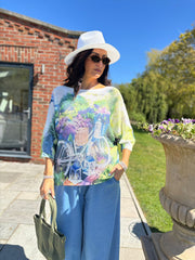 Green Country Garden Knit Top Dawn
