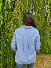 Denim Pinstripe Shirt Becca