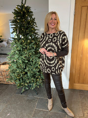 Chocolate Tie Dye Knit Skylar