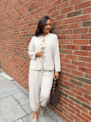 Stone Military Style Co-Ord Set Tara