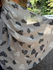 Stone Animal Heart Raw Edge Scarf