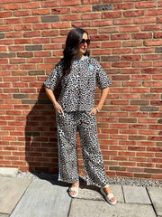 Blue Leopard Sweat Top Martha