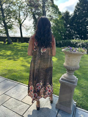 Chocolate Sparkle Bloom Maxi Dress Keeley