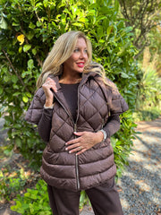 Chocolate Premium Puffer Jacket Marielle