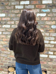 Chocolate Scarf Accent Jumper Amanda