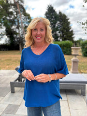Royal Blue Reverse Seam Knit Georgina