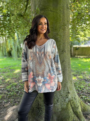 Grey Soft Touch Cheetah Knit Ava