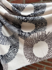 Antique Cream Abstract Circle Print Scarf