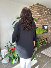 Black Lily Print Tee Scarlett