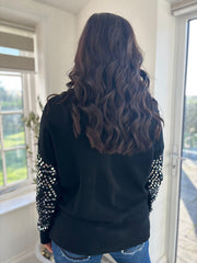 Black Sequin Sparkle Cardi Gemma