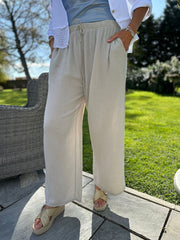 Stone Bubble Cotton Trousers