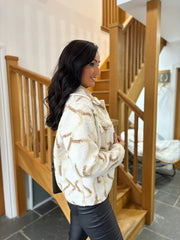 Antique Cream Swirl Pattern Coat Elsa