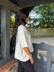 Winter White Gold Angel Wings Knit Florence