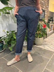 Denim Look Frill Pocket Trousers Sasha