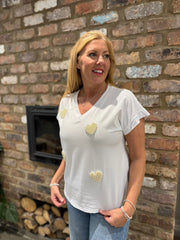 White Pearl Heart Top Anita