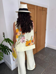 Lemon Sleeveless Floral Co-Ord Daphne
