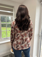 Stone Paisley Super Soft Roll Neck