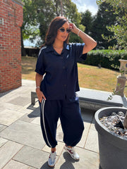 Navy Stripe Leisure Set Billie