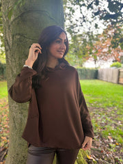 Chocolate Hooded Sweat Top Ada