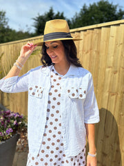 White Polka Dot Co-Ord Set Beverly