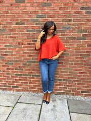 Denim Straight Leg Jeans