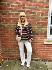 Chocolate Striped Top Annie