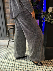 Silver Diamante Shimmer Trousers Hazel