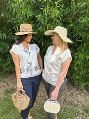 Mocha Paisley Floral Blouse Jessie