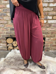 Wine Hareem Trousers Libby