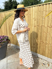Stone Polka Dot Co-Ord Set Beverly