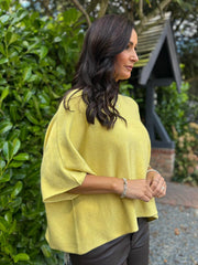 Mustard Yellow Reverse Seam Round Neck Diana