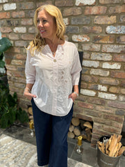 Pink Embroidered Floral Top Jasmine