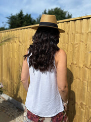 White Sleeveless Top Tiana