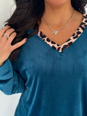 Teal Velour Leisure Set