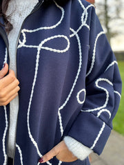 Navy Rope Detail Jacket Kirsty