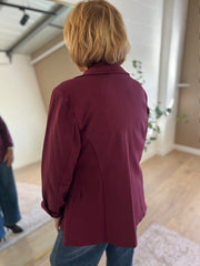 Wine Diamante Blazer Jude