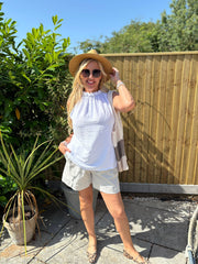 White Sleeveless Top Tiana
