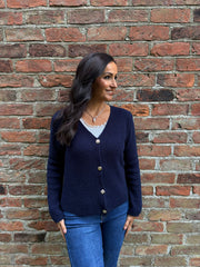 Navy Soft Knit Cardi Kesha