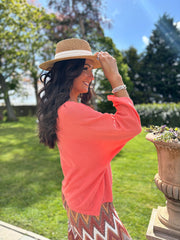 Coral Soft Fine Knit Doreen