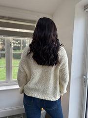 Winter White Drop Shoulder Roll Neck Riley