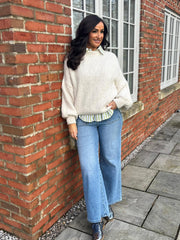Antique Cream Crew Neck Knit Katya