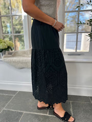 Black Broderie Skirt Jolie