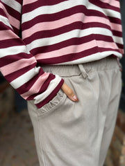 Mocha Frill Pocket Trousers Sasha