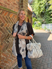 Stone Animal Heart Raw Edge Scarf