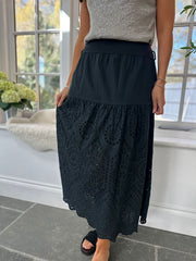 Black Broderie Skirt Jolie